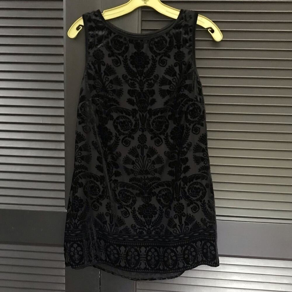 M.S.S.P. Max Studio Black Velvet Lace, Sleeveless Mini Dress, Size XS/Small